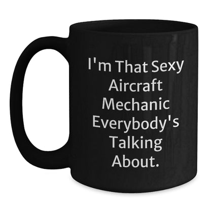 Christmas Gift for Her Playful Aircraft Mechanic Coffee Mug - Main