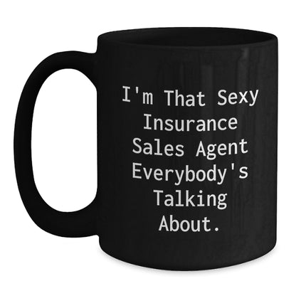 Christmas Gift for Her - Sexy Insurance Agent Present, Funny Coffee Mug - Main