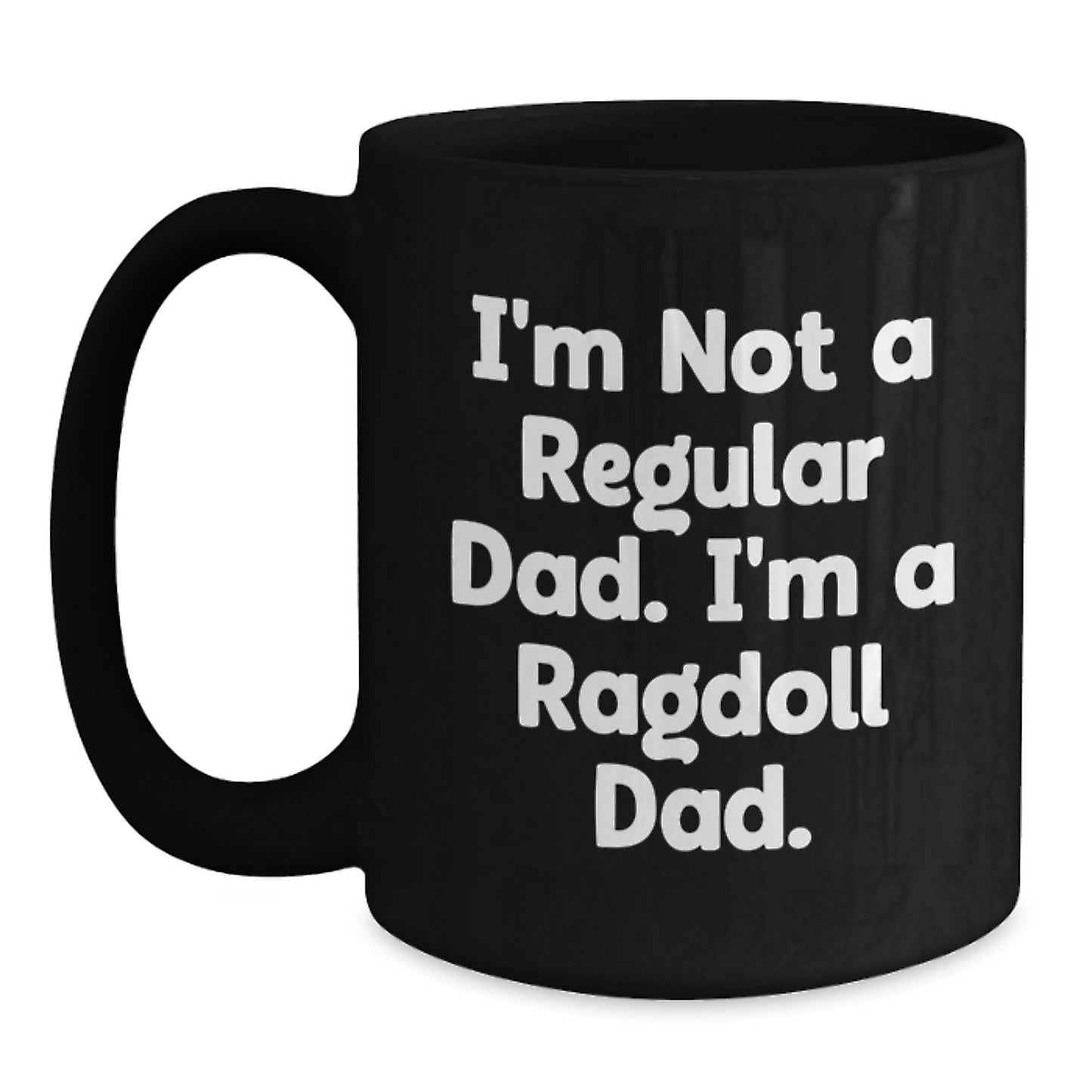 Funny Ragdoll Cat Gifts for Men, Unique Black Coffee Mugs from Dad, Christmas Unique Gifts - Main