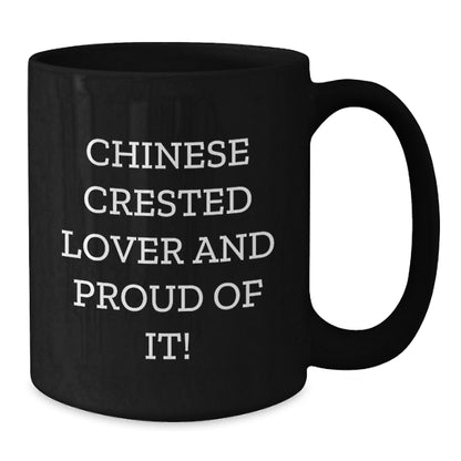Chinese Crested Dog Lover Gifts for Men from Friends - Funny Mugs for Birthday Unique Gifts, Chinese Crested Dog Enthusiasts Black Coffee Mugs - Additional