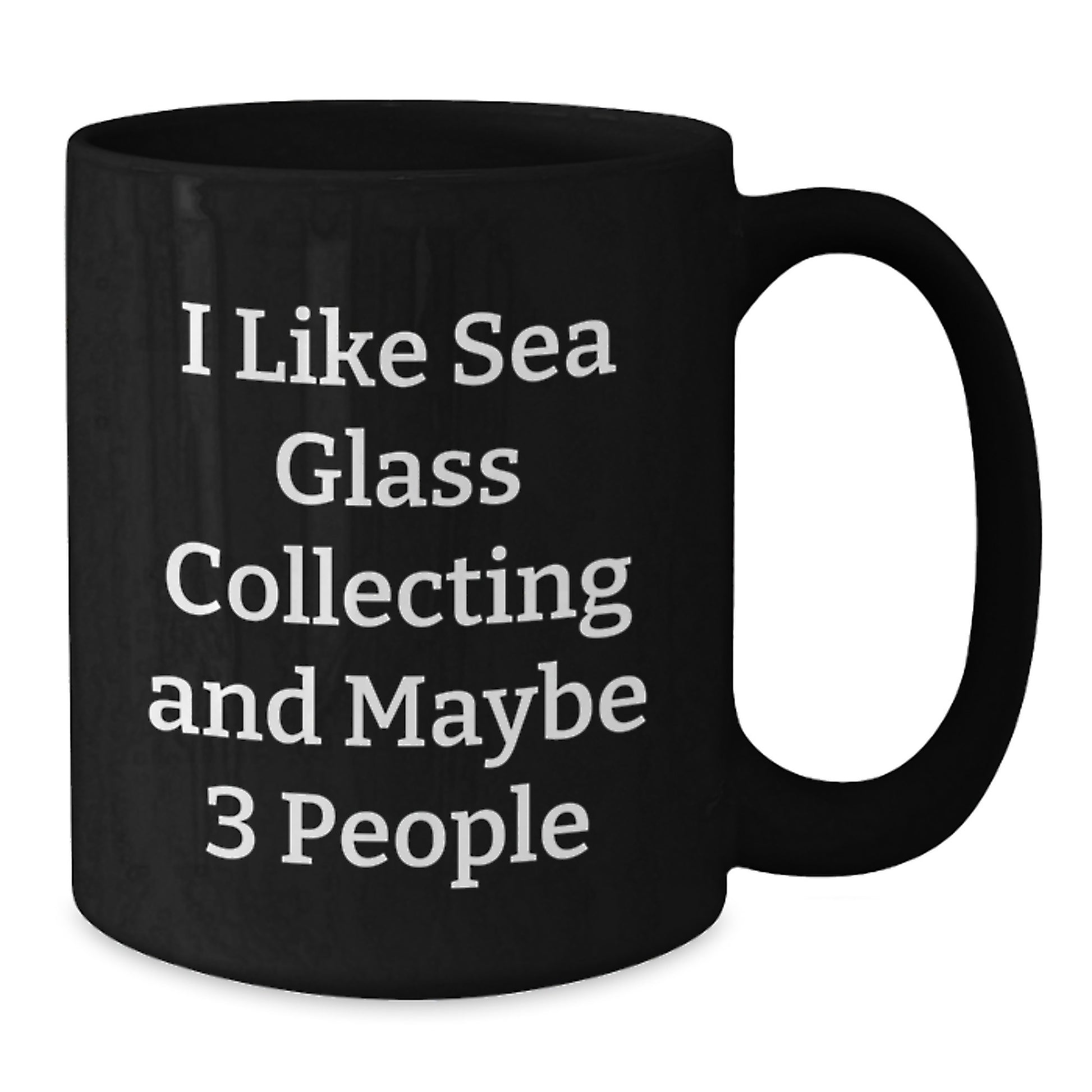 Funny Sea Glass Collecting Black Coffee Mugs Gifts from Friends and Family for Christmas Unique Finds - Additional