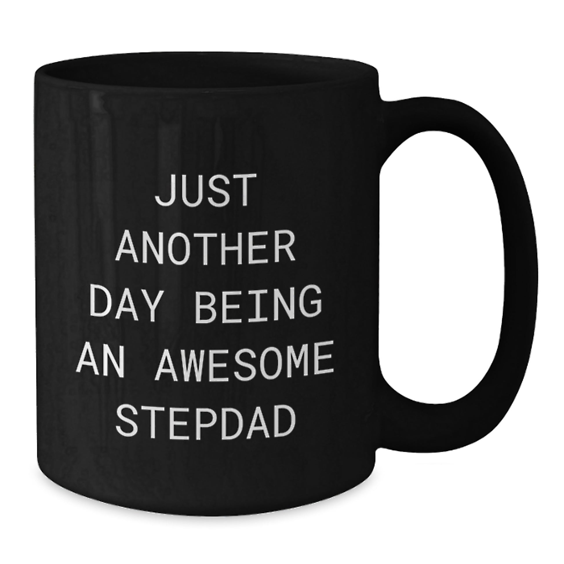 Awesome Stepdad Gift, Just Another Day Being An Awesome Stepdad, Funny Birthday Black Coffee Mug for Stepdad, Gifts for Stepdad from Family, Unique Birthday Unique Gifts for Stepdad - Additional