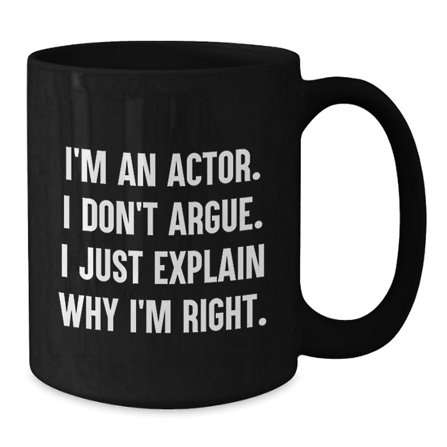 Funny Actor Gifts, Black Coffee Mug for Actor Friends, Christmas Unique Gifts from Friends - Additional