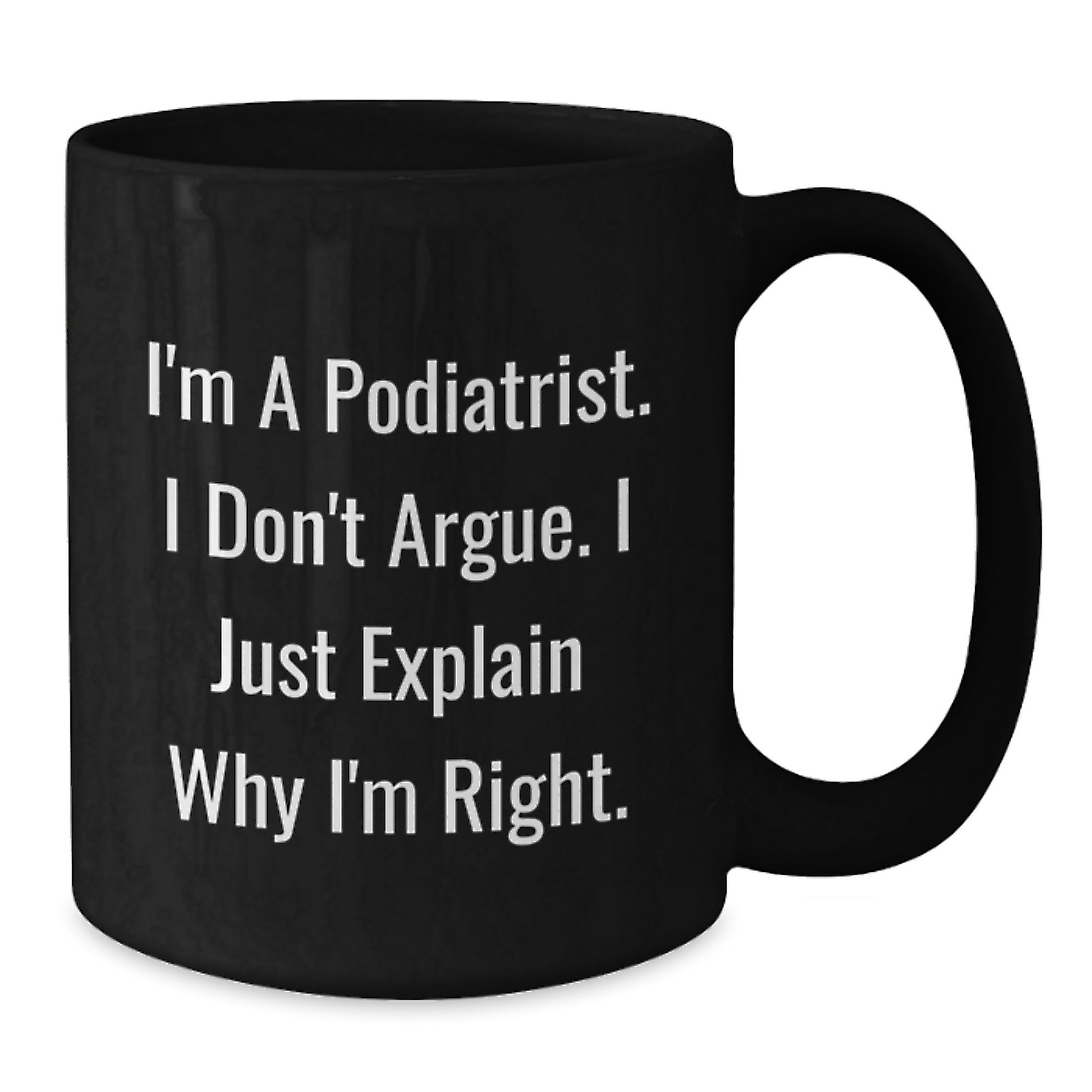 Funny Podiatrist Gifts for Men from Family, Unique Black Coffee Mug Christmas Unique Gifts - Additional