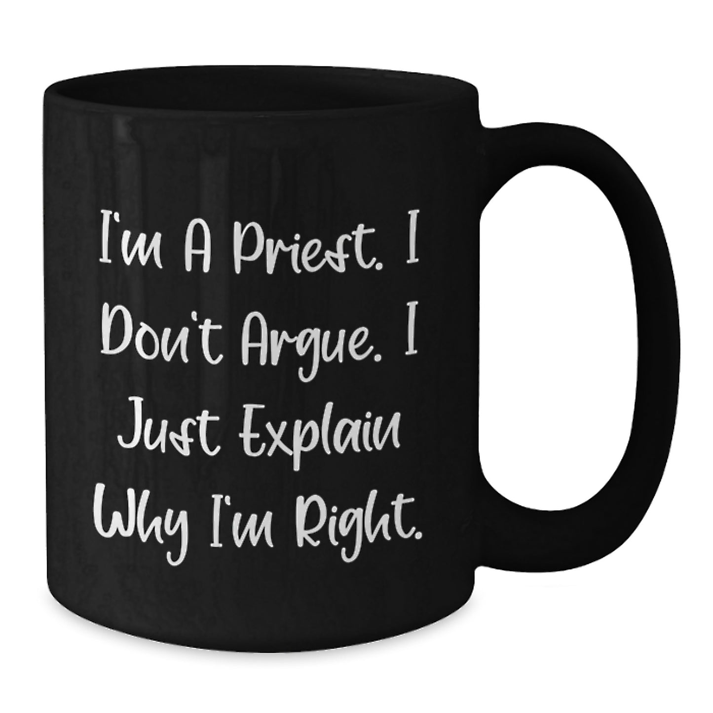 Funny Priest Mug Gifts for Men - Unique Christmas Unique Gifts from Friends for Priest - Additional