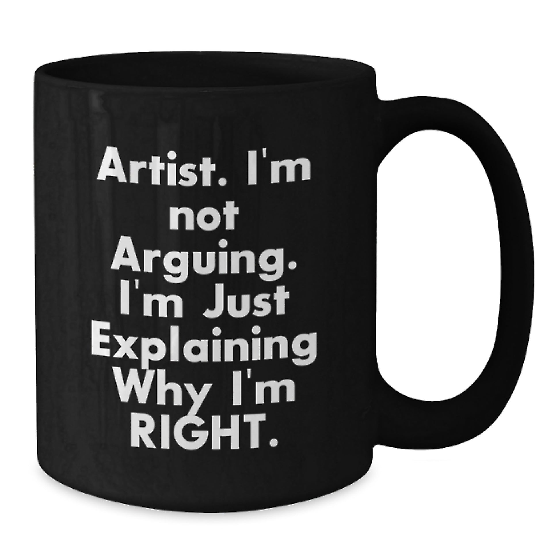 Funny Artist Gifts from Friends, Black Coffee Mugs Artist Quotes, Christmas Unique Gifts for Artist - Additional