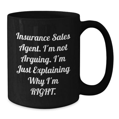 Funny Insurance Sales Agent Gifts from Friends for Insurance Sales Agent Black Coffee Mugs Christmas Unique Presents - Additional