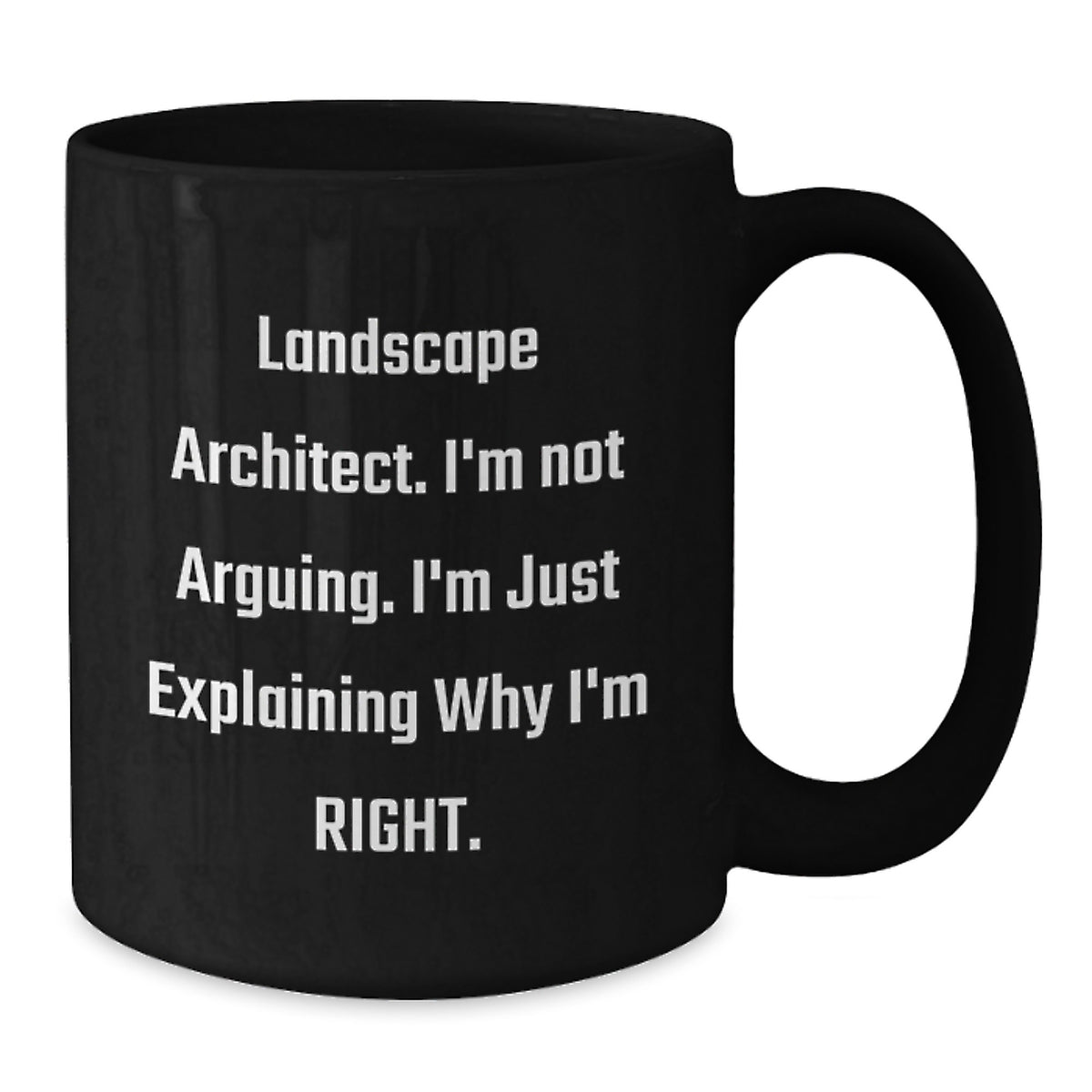 Landscape Architect Humor Gifts - Birthday Unique Gifts from Friends to Landscape Architect - I'm Not Arguing. I'm Just Explaining Why I'm Right. - Black Coffee Mug - Additional
