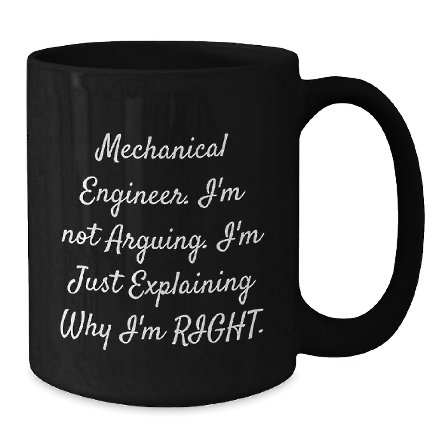Funny Mechanical Engineer Gifts - Mechanical Engineer Black Coffee Mug - Christmas Unique Presents for Men - Additional