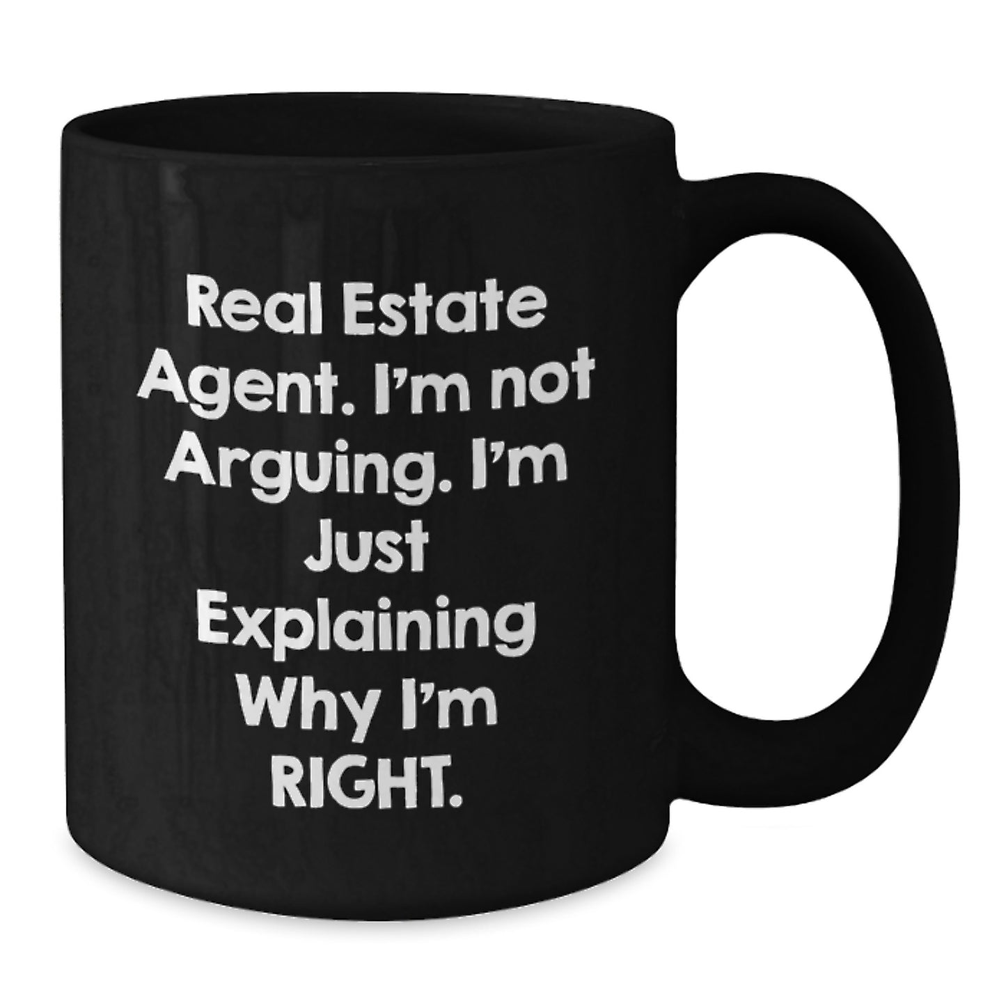 Funny Real Estate Agent Gifts - Gifts from Friends for Real Estate Agent Men, Black Coffee Mug with Christmas Quote, Real Estate Agent Humor, Encouragement - Additional
