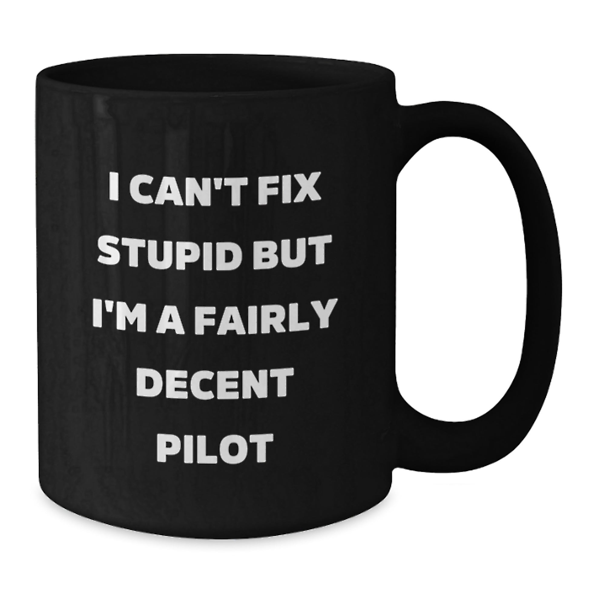 Funny Pilot Gifts for Men from Friends, Black Coffee Mugs with Inspirational Quote, Perfect for Christmas Unique Presents - Additional