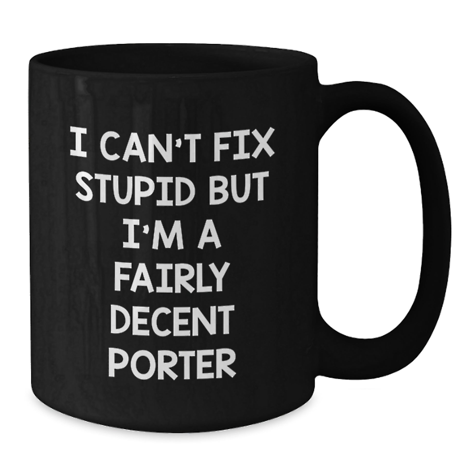 Funny Porter Gifts for Men, Unique Black Coffee Mug for Porter, Christmas Unique Gifts from Friends - Additional