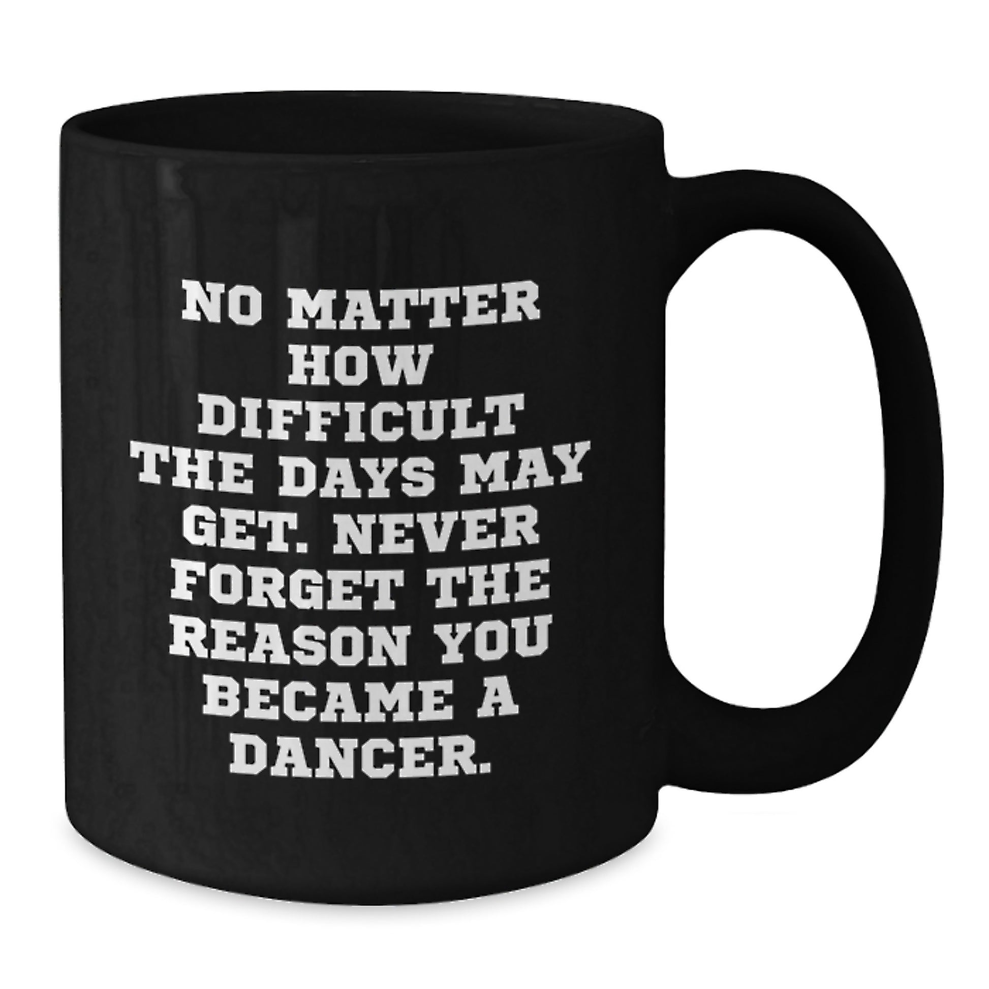 Funny Inspirational Dancer Gifts from Men to Dancer Friends for Christmas Unique Black Coffee Mugs with Quote Never Forget The Reason You Became A Dancer - Additional