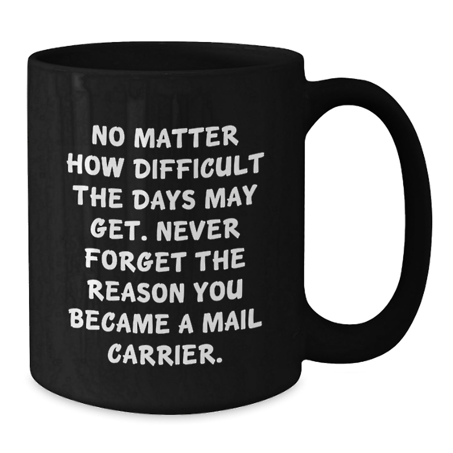 Funny Inspirational Mail Carrier Christmas Unique Gifts from Friends and Family for Mail Carrier Black Coffee Mug - Additional