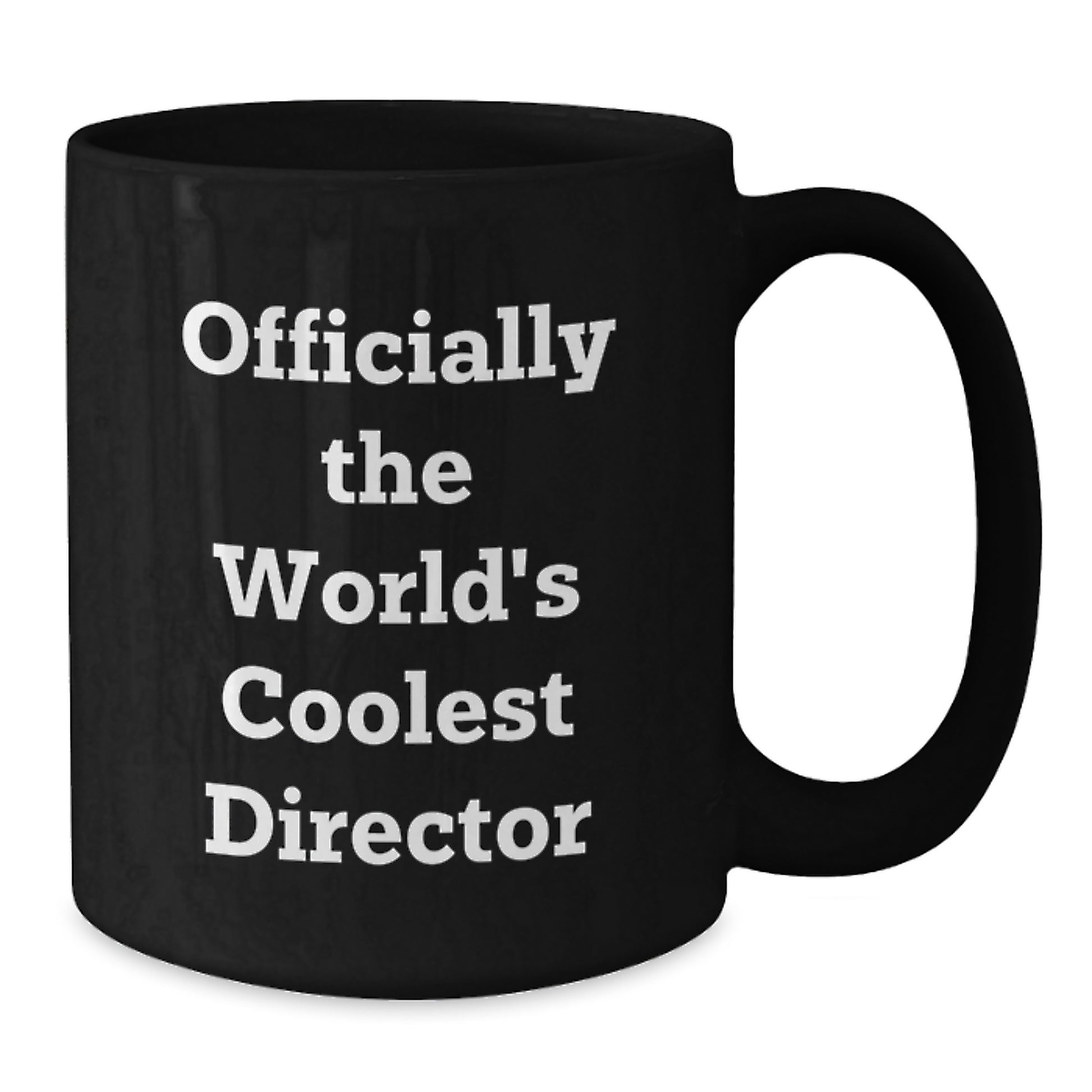 Funny Director Gifts, 'Officially The World's Coolest Director' Black Coffee Mug, Valentine's Unique Gifts for Directors from Friends - Additional
