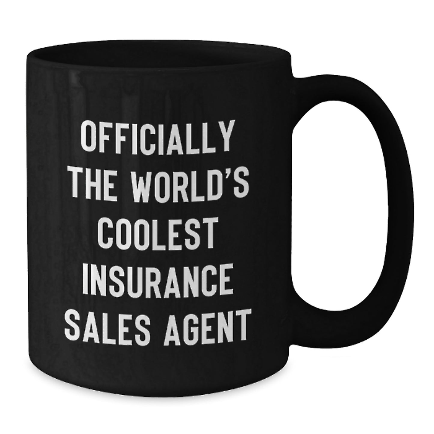 Gifts from Friends for Insurance Sales Agent, 'Officially The World's Coolest Insurance Sales Agent' Funny Black Coffee Mug, Valentine's Unique Mugs - Additional