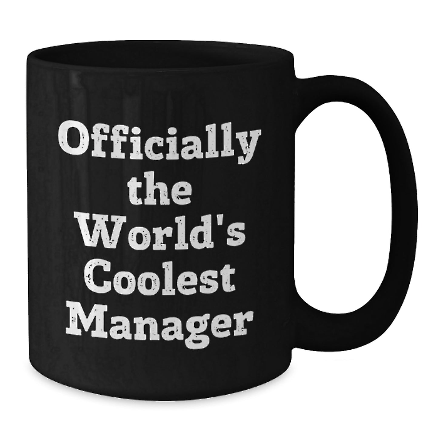 Funny Manager Gifts from Friends, Officially The World's Coolest Manager Quote on Unique Black Coffee Mug for Birthday, Black Coffee Mug for Manager - Additional