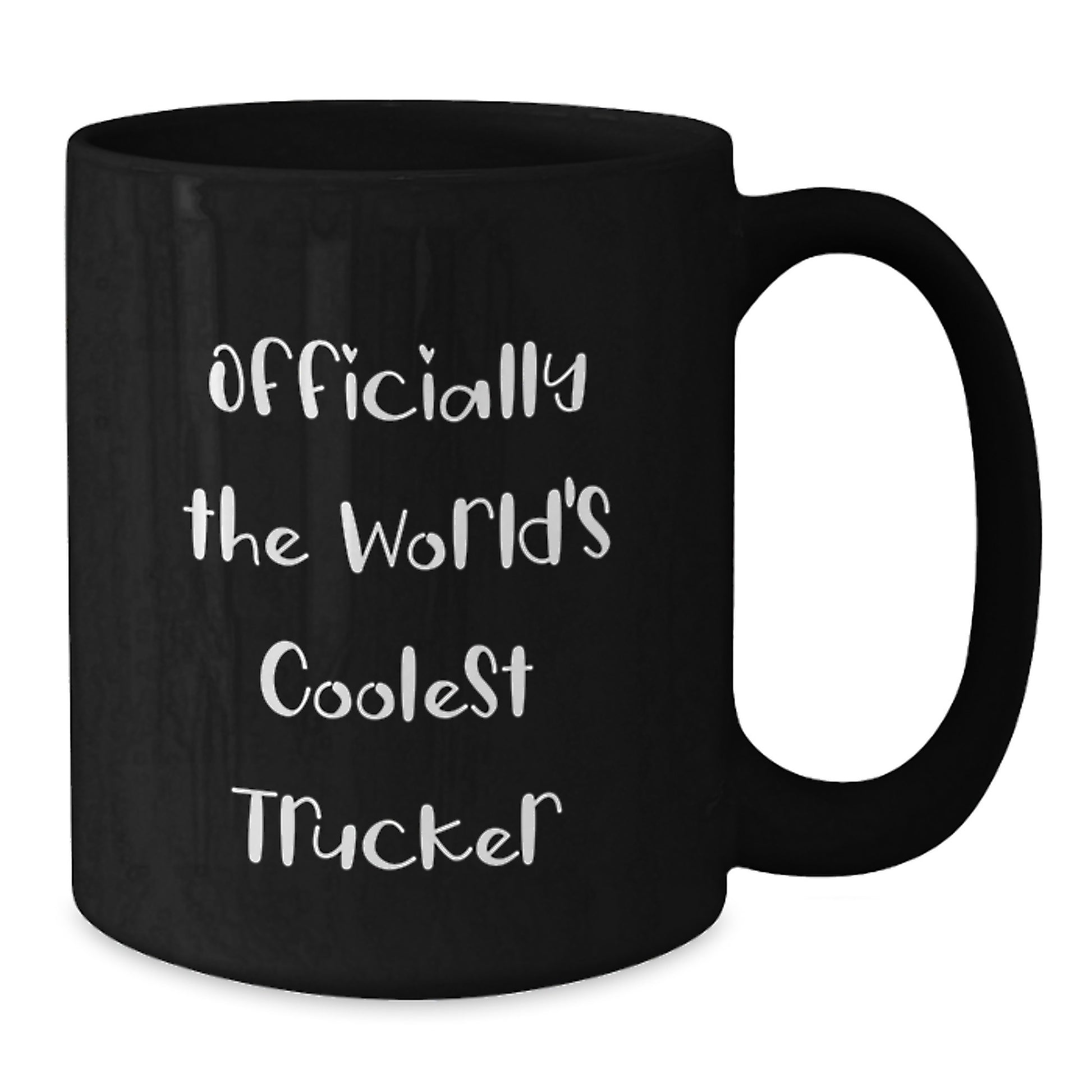 Cool Trucker Black Coffee Mug Gifts from Men for Valentine's Unique Trucker Friends - Additional