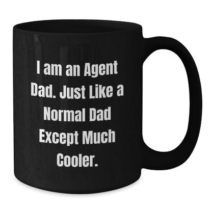 Funny Agent Dad Gifts for Agent Men, Cute Agent Black Coffee Mug, Inspirational Graduation Unique Gift - Additional