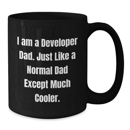 Developer Humor Funny Gifts from Dad to Developer Kids Black Coffee Mug for Graduation Unique - Additional