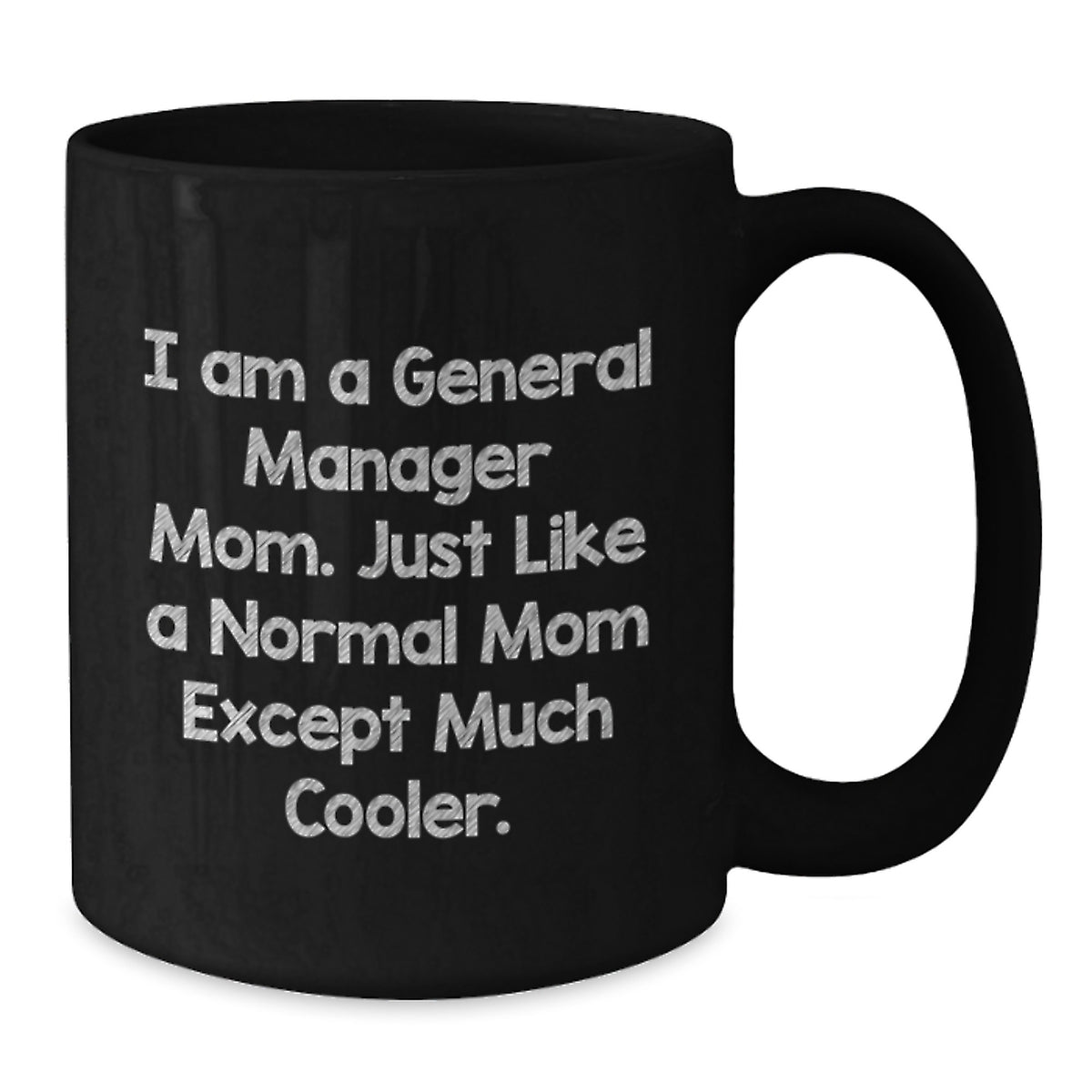 Funny General Manager Mom Gifts from Friends to General Manager Men, Unique Black Coffee Mug for General Manager Graduation, I Am A General Manager Mom Quote - Additional