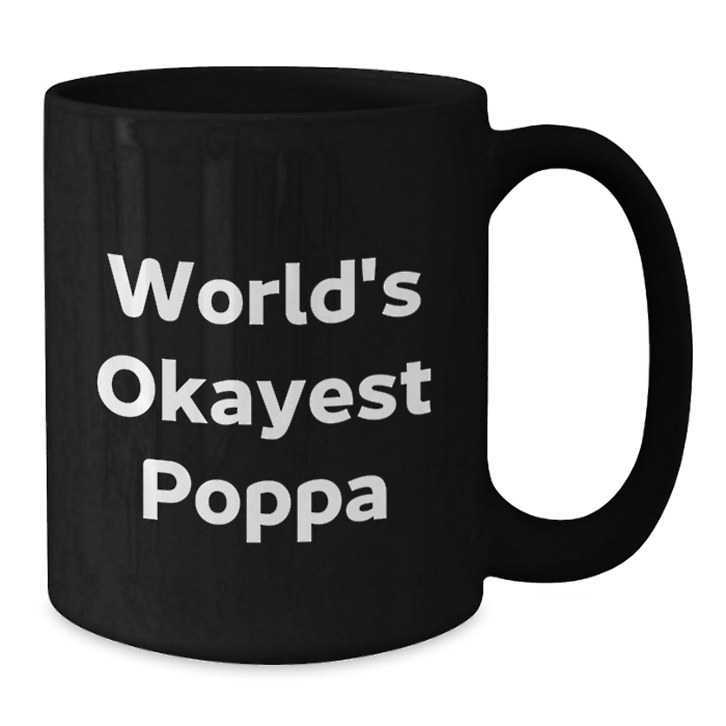 Poppa Keepsake Black Coffee Mug for Him Birthday Gift - Additional
