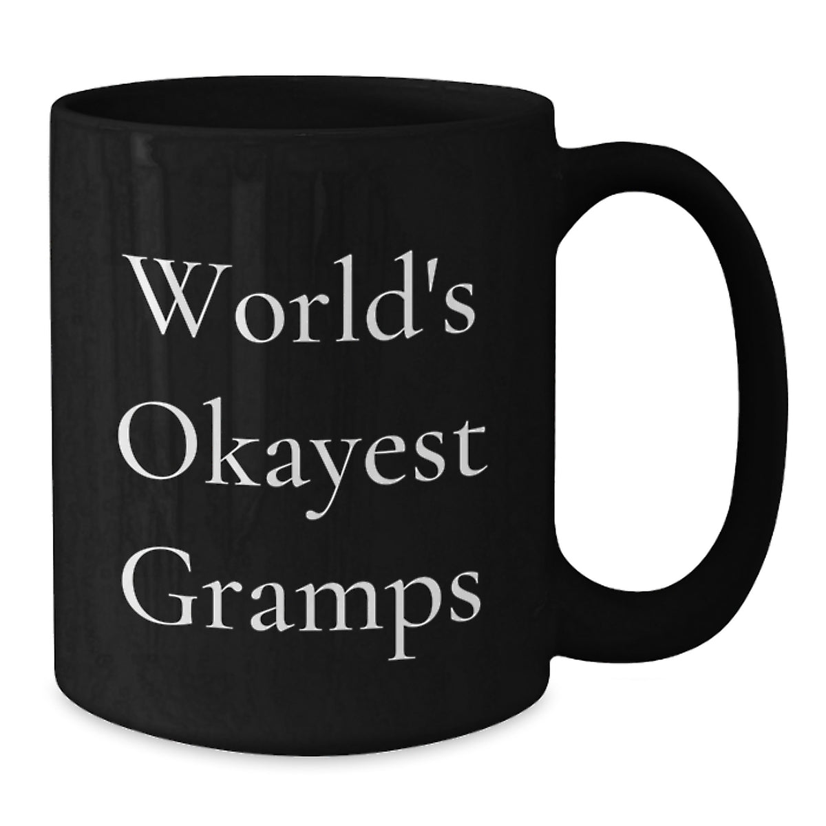 Lighthearted Gift World's Okayest Gramps Novelty Black Coffee Mug - Additional