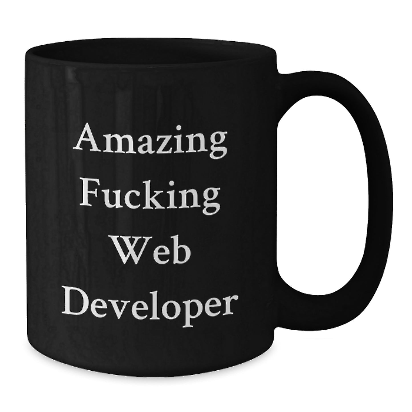 Funny Web Developer Gifts from Friends - Amazing F--king Web Developer Black Coffee Mug for Web Developer Men Graduation Unique Gifts - Additional