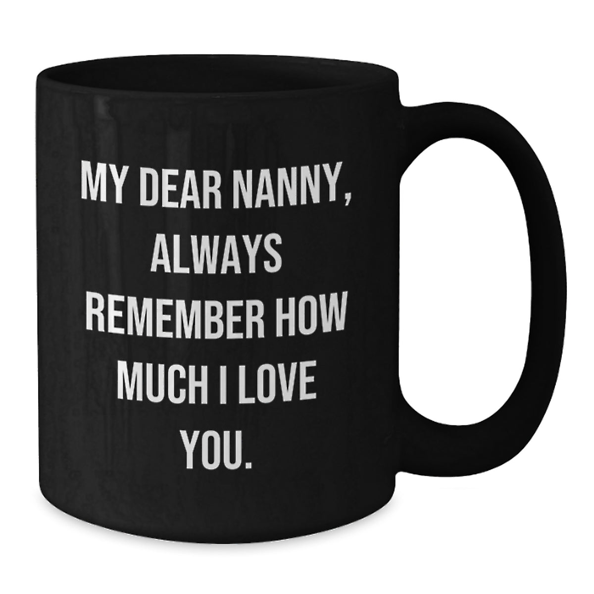Funny Nanny Gifts, Birthday Unique Presents, Black Coffee Mug, Gifts from Men to Nanny, Always Remember How Much I Love You. - Additional