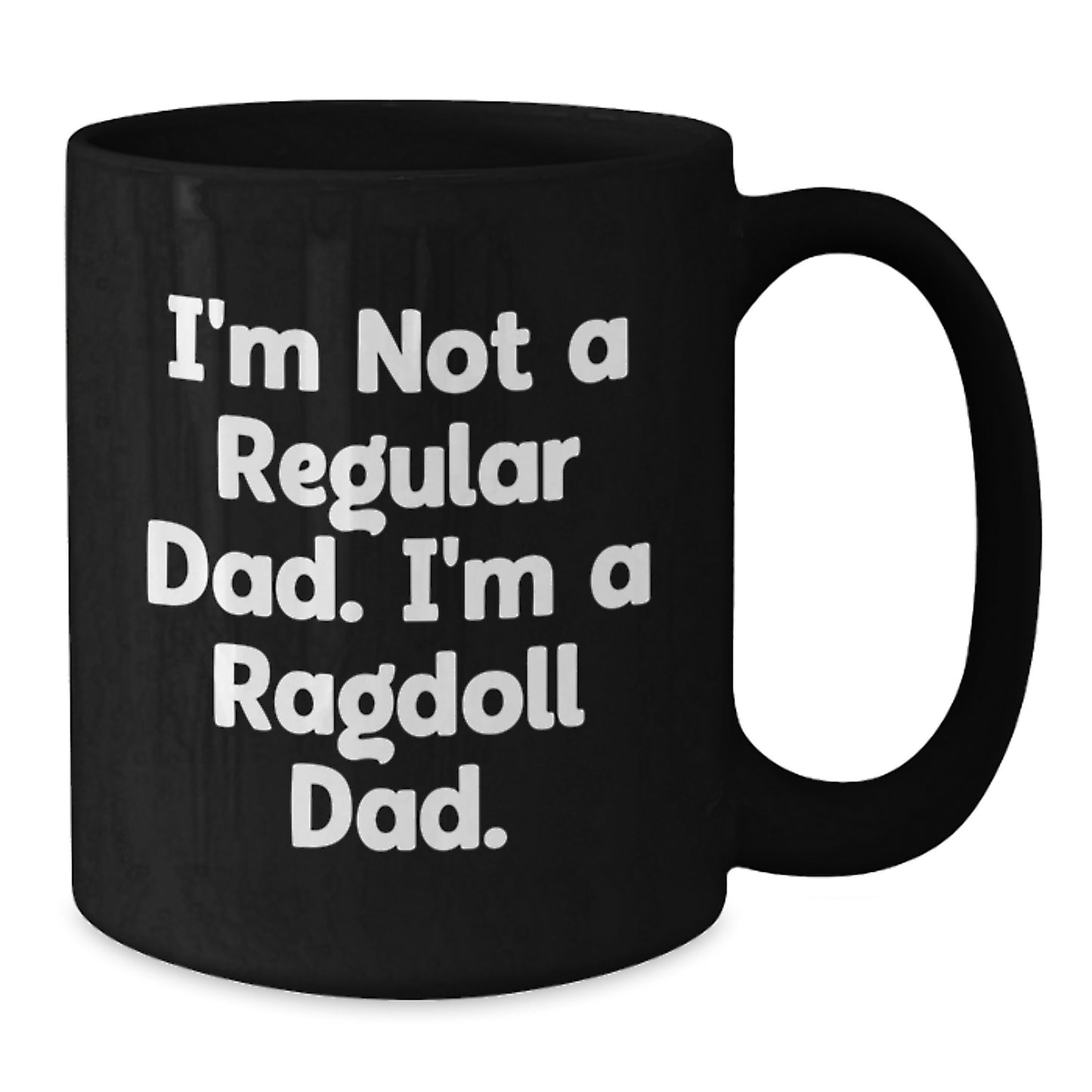 Funny Ragdoll Cat Gifts for Men, Unique Black Coffee Mugs from Dad, Christmas Unique Gifts - Additional