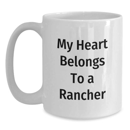 Funny Rancher Gifts from Friends Birthday Unique Ideas for Him or Her White Coffee Mug - Main