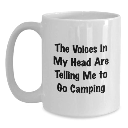 Camping Humor Funny Quote Gifts from Friends for Camping Enthusiasts White Coffee Mug, Camping Birthday Unique Gifts, Inspirational Camping Motivation, White Ceramic Camping Mug for Outdoor Lovers - Main
