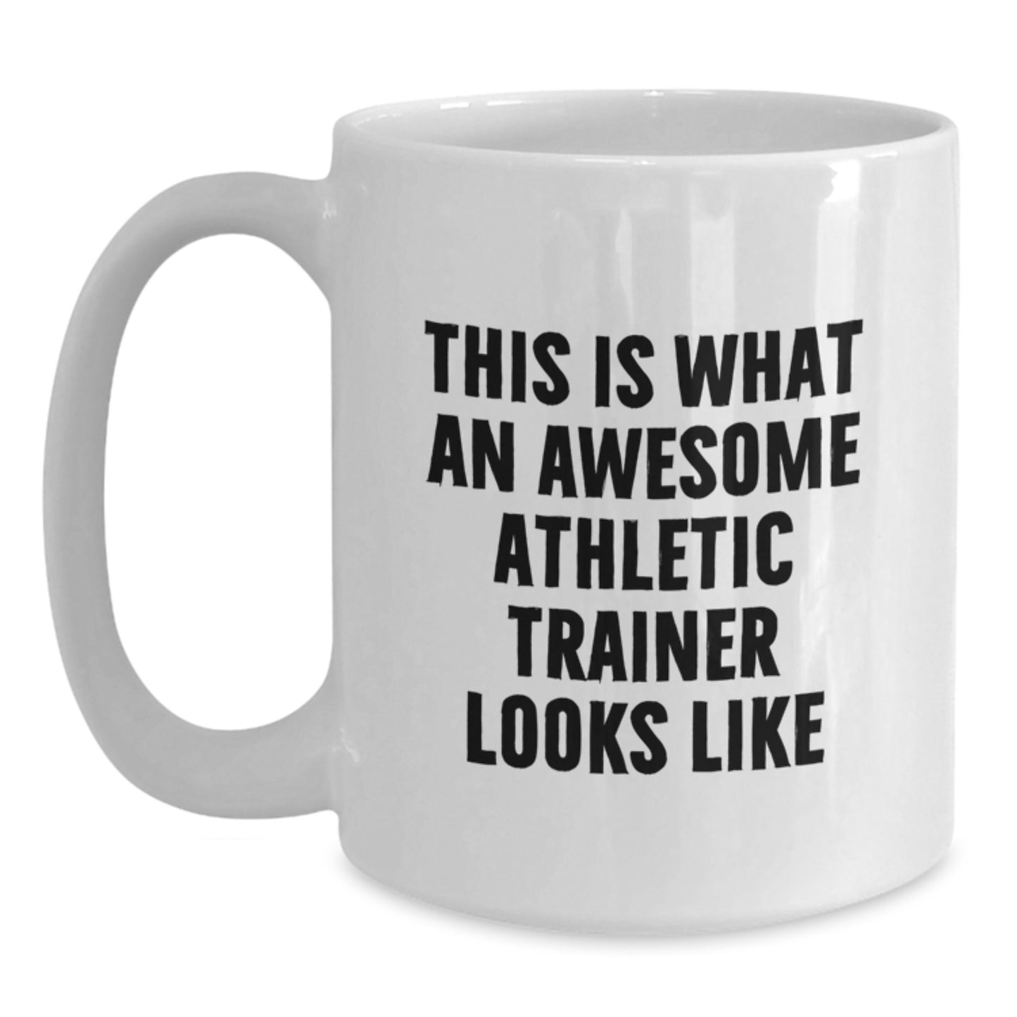 Funny Athletic Trainer Gifts from Family Friends Coworkers for Men Women, Inspirational White Coffee Mugs for Graduation Unique Gifts, This 'Is What An Awesome Athletic Trainer Looks Like' Quote - Main