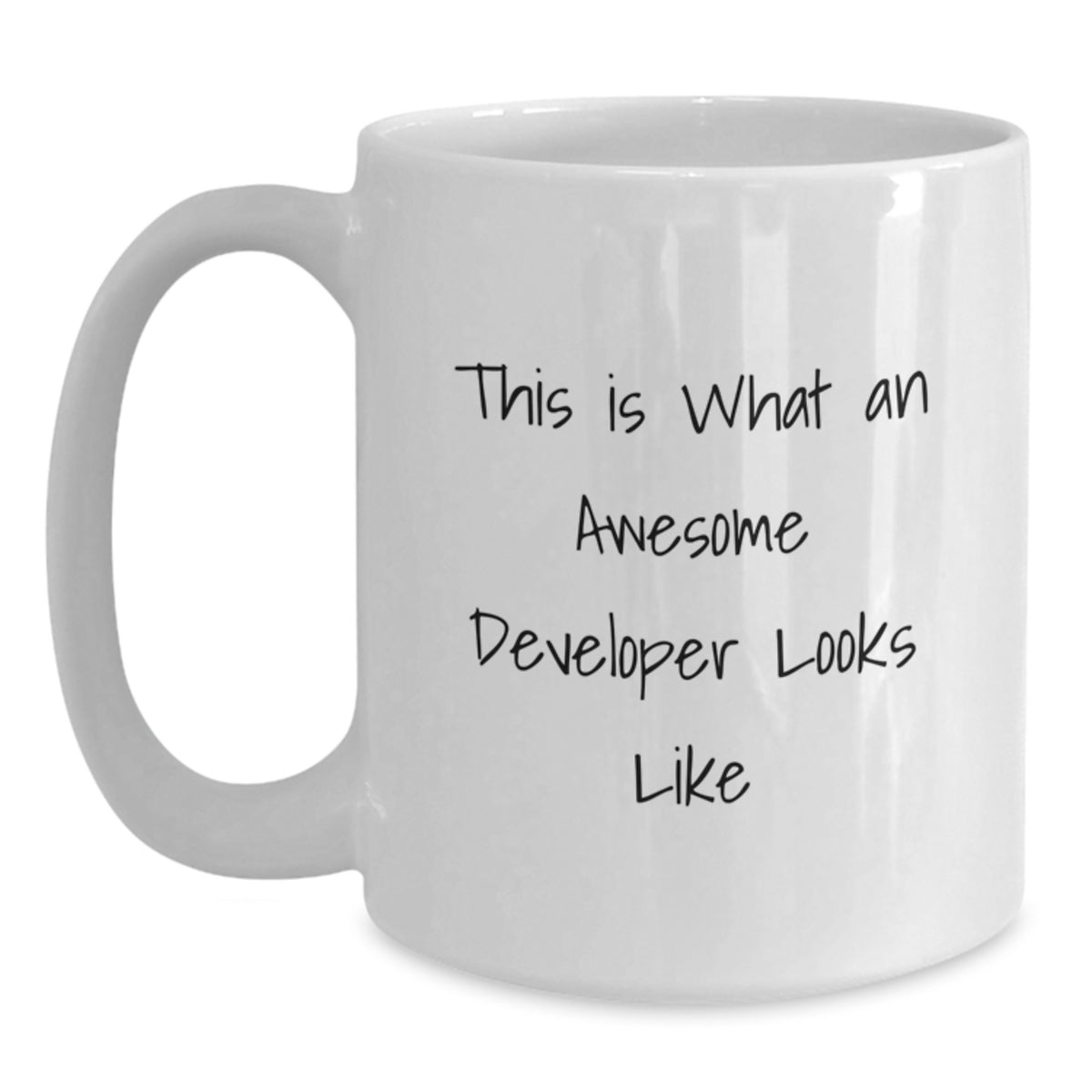 Funny Developer Gifts from Friends, This Is What An Awesome Developer Looks Like - White Coffee Mug for Developers, Unique Birthday Unique Gifts for Him, Funny Mug for Coworkers - Main