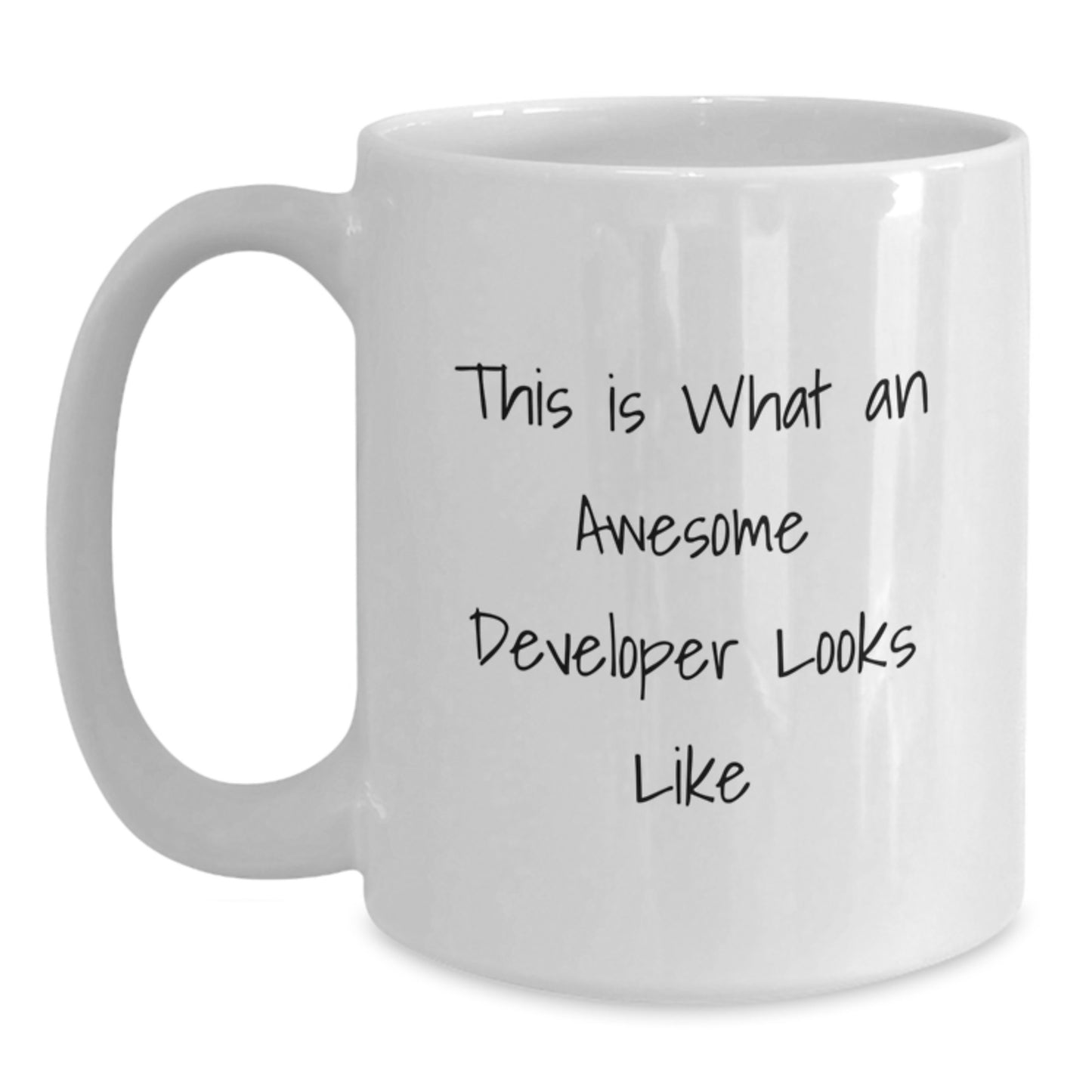 Funny Developer Gifts from Friends, This Is What An Awesome Developer Looks Like - White Coffee Mug for Developers, Unique Birthday Unique Gifts for Him, Funny Mug for Coworkers - Main