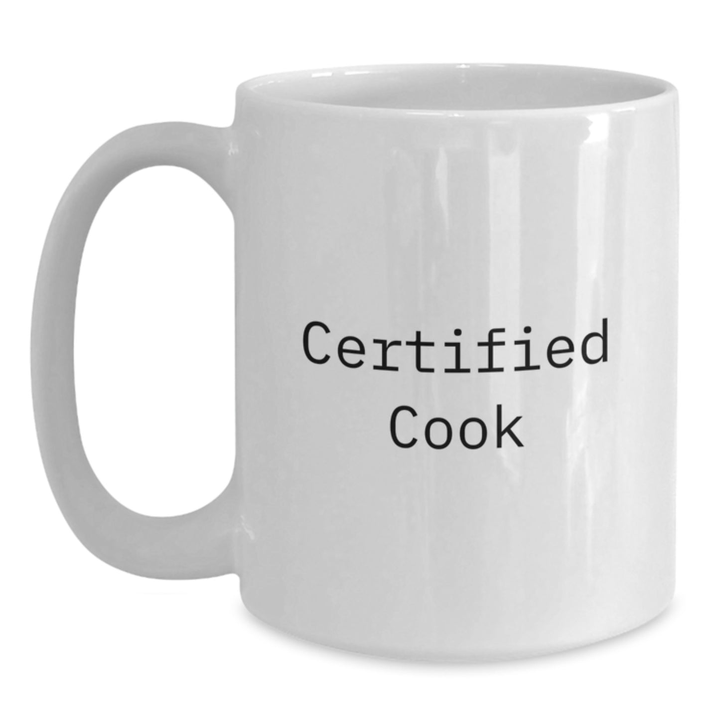 Funny Certified Cook Gifts for Men White Coffee Mug 11oz or 15oz, Perfect for Christmas Unique Presents from Friends and Family - Main