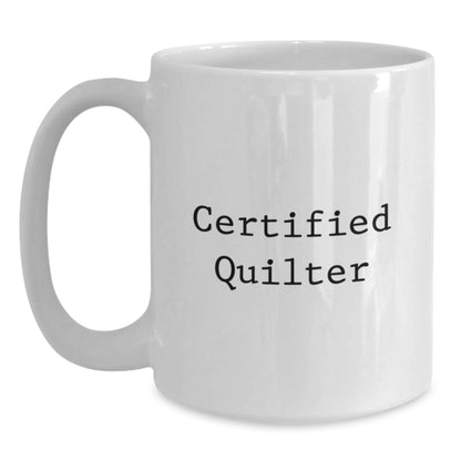 Quilter Gifts from Friends to Family - Funny 'Quilting is My Superpower' White Coffee Mug, Christmas Unique Mugs for Women Men Friends Coworkers - Main