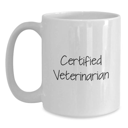 Funny Veterinarian Gifts from Friends Birthday Unique White Coffee Mug 'Paws-itive Vibes' - Main