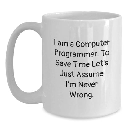 Funny Computer Programmer White Coffee Mugs Gifts for Him from Friends on Valentine's - Main
