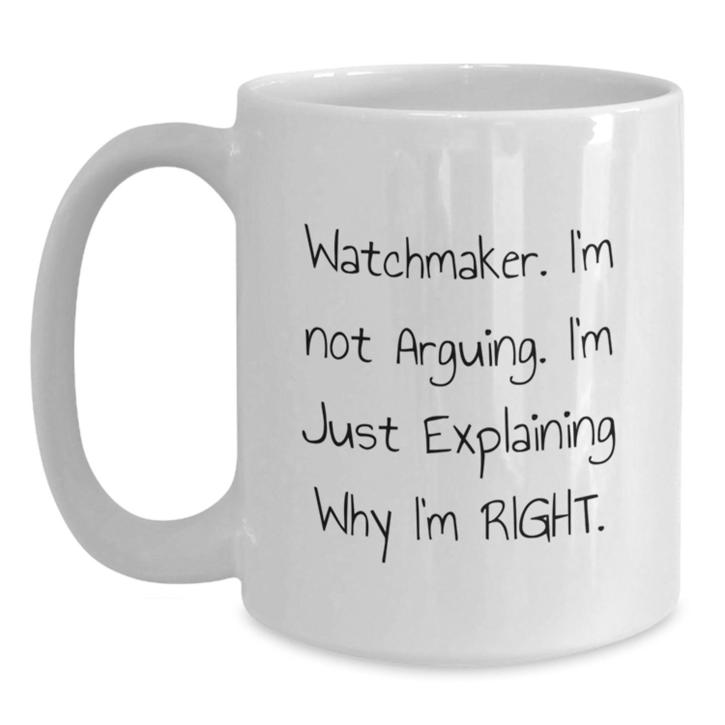 Funny Watchmaker Gifts from Friends Christmas Unique White Coffee Mugs for Watchmaker - Main