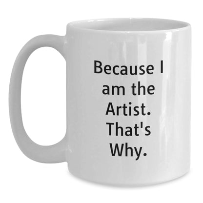 Artist Keepsake White Coffee Mug for Him Masterpiece Birthday Gift - Main