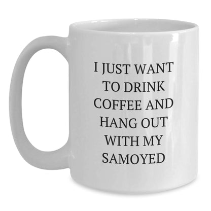 Funny Samoyed Dog White Coffee Mug Gifts for Samoyed Lovers from Friends on Birthday - Main