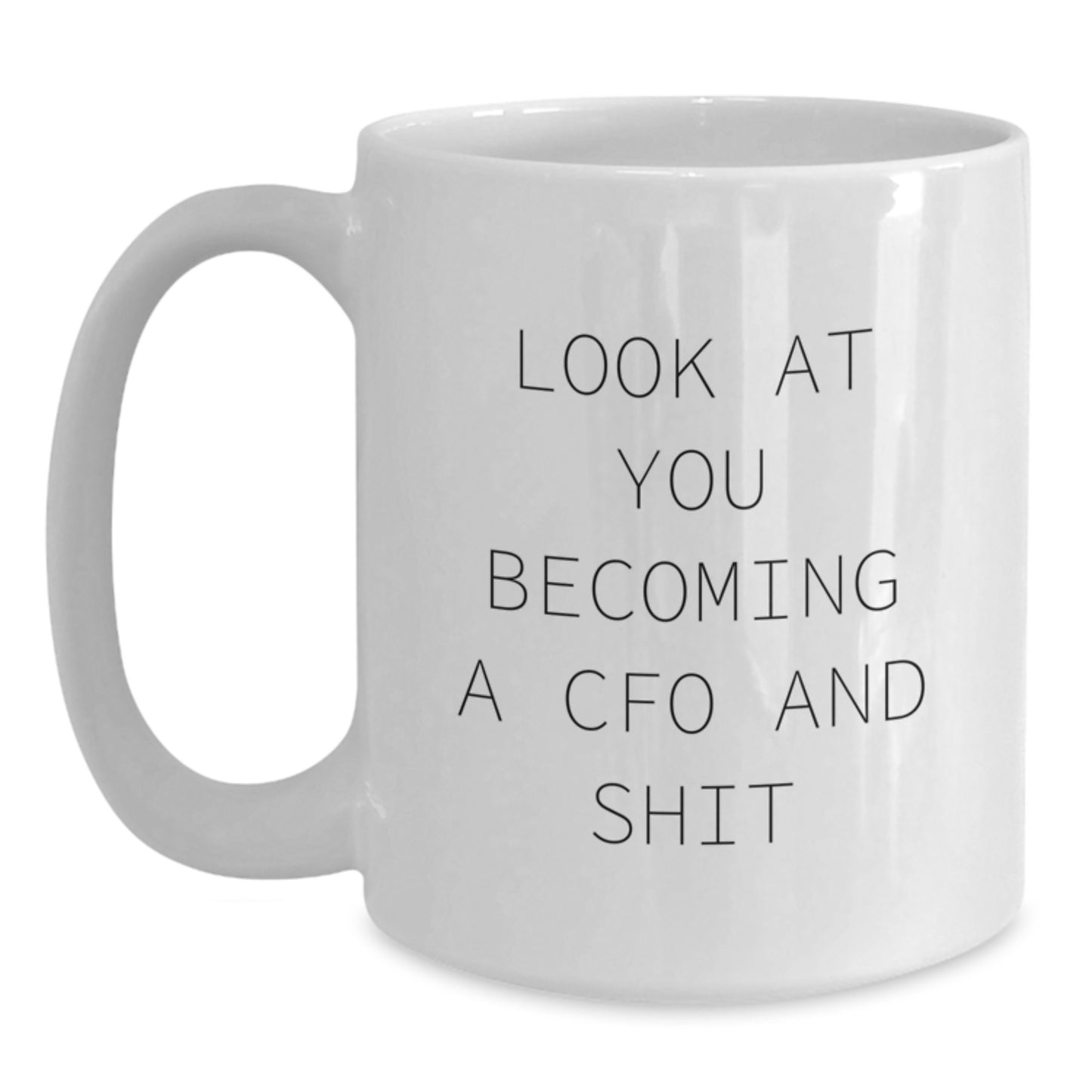 Funny CFO Gifts, Look At You Becoming A CFO And Shit, White Coffee Mug for Graduation, 11oz or 15oz, Ceramic, Gifts from Men to CFO, Unique Gifts for CFO, Funny Quotes for CFO - Main