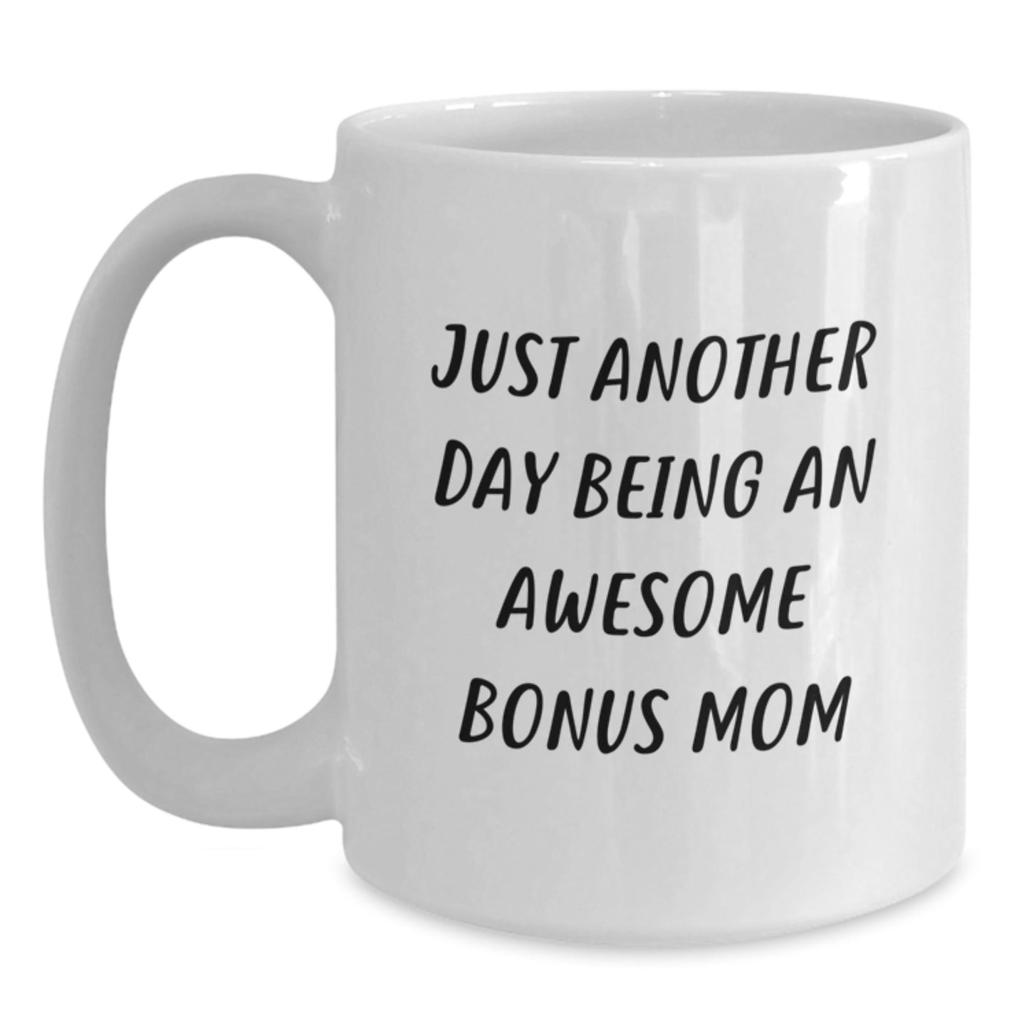 Funny Bonus Mom Christmas Unique Gifts from Men, Women, or Friends to Bonus Mom or Dad White Coffee Mug, Best Unique Christmas Unique Gift for Bonus Mom - Main