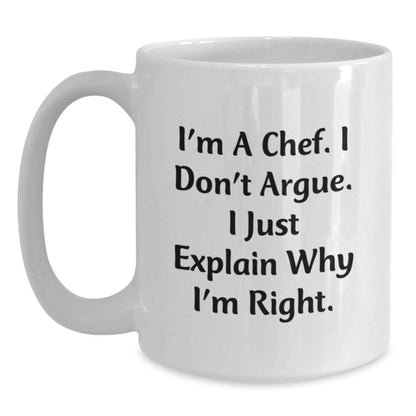 Funny Chef White Coffee Mug Gifts for Men from Friends on Christmas - Main