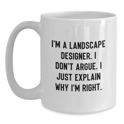 Funny Landscape Designer Gifts from Friends for the Professional, White Coffee Mug for Christmas Unique Presents - Main