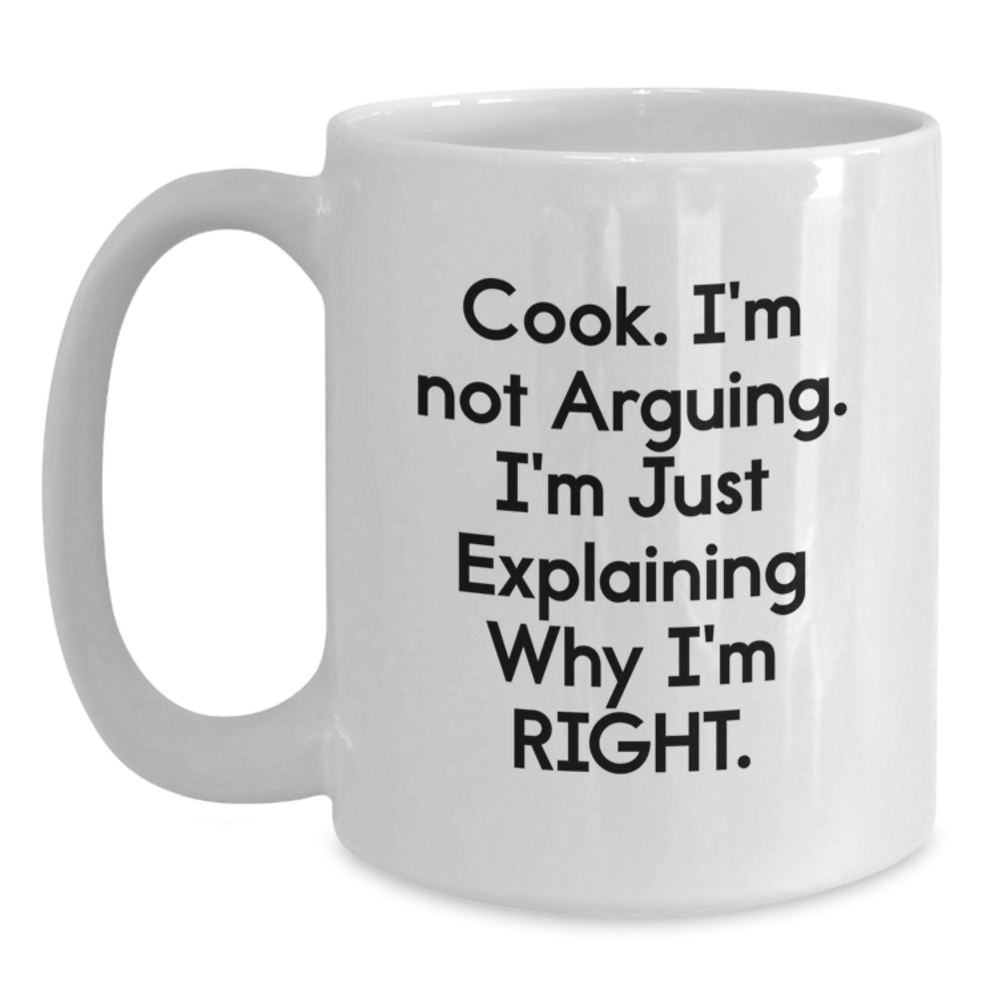 Funny Cook White Coffee Mugs Gifts for Cook from Friends, Unique Christmas Memorable Presents for Men Women, 11oz or 15oz Ceramic Mugs with Funny Quote - Main