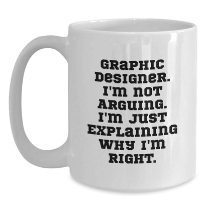 Funny Graphic Designer White Coffee Mugs Gifts for Christmas from Friends - Main