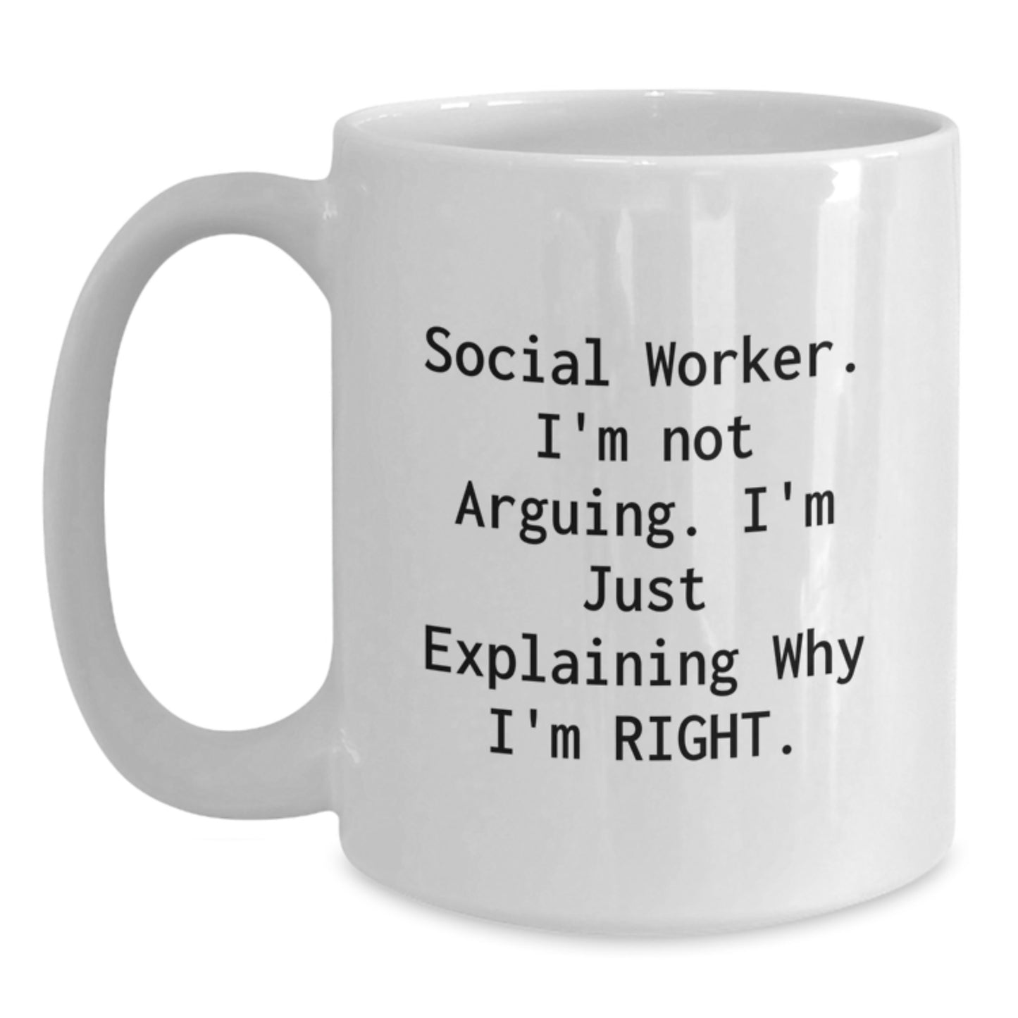Funny Social Worker Gifts from Friends - Social Worker White Coffee Mug - Christmas Unique - Main