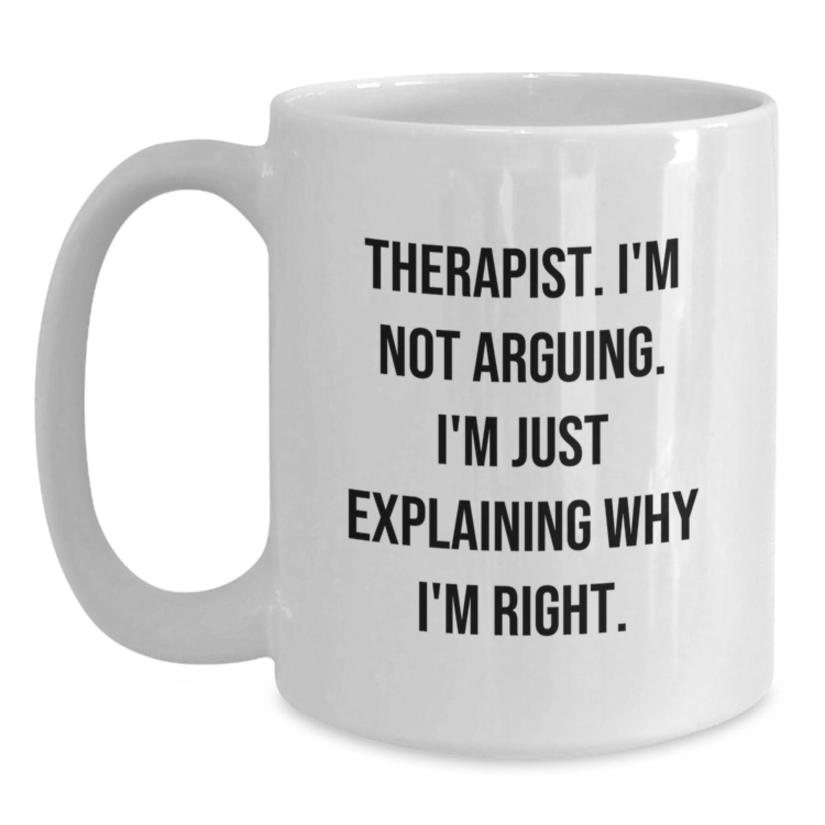 Funny Therapist Gifts from Friends for Christmas Morning White Coffee Mug - Main